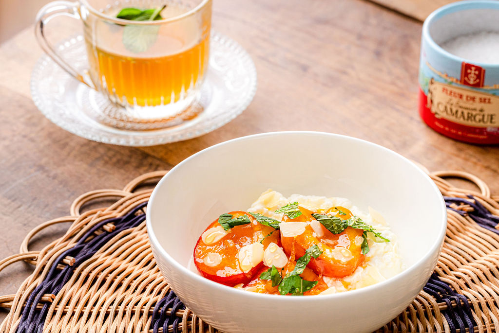 recette des Abricots rôtis au miel à la Fleur de sel